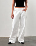 Image of Low Rise Roomy Jeans in True White