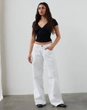 Image of Low Rise Roomy Jeans in True White