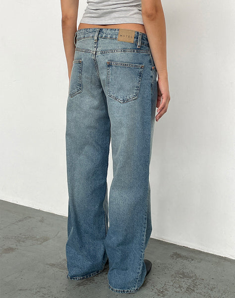 Image of Low Rise Roomy Jeans in Vintage Bleach