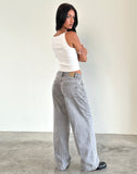 Image of Roomy Extra Wide Low Rise Jeans in Grey Wash