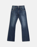 Image of Low Rise Twisted Seam Jeans In Mid Blue Tint