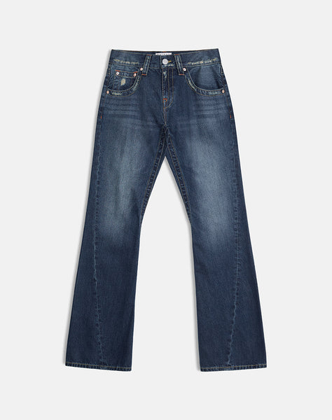 Image of Low Rise Twisted Seam Jeans In Mid Blue Tint
