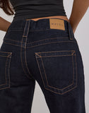 Image of Low Rise Twisted Seam Jeans in Rinse