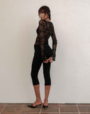 Image of Lubica Long Sleeve Top in Lace Black