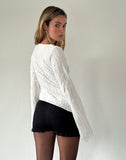 Image of Lucca Ripple Top Jacquard White