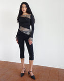 Image of Lucca Top In Printed Lace Leopard