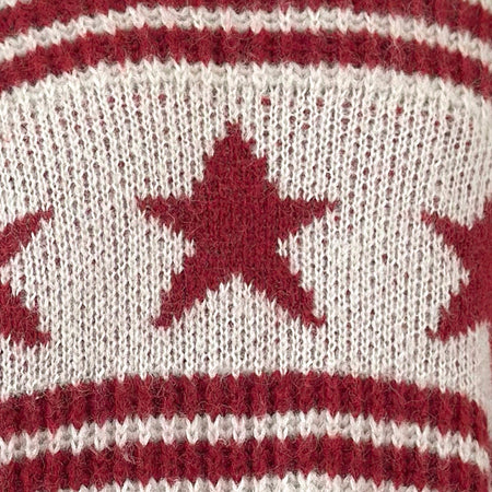 Lulees Oversized Jumper in Oat with Star Stripe