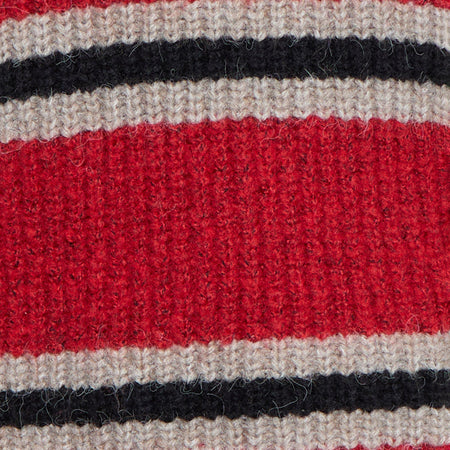 Lunet Knitted Jumper in Red and Black Stripe