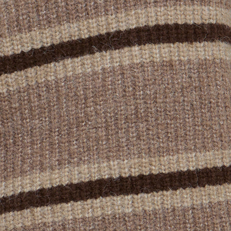 Lunet Knitted Jumper in Stripe Tonal Brown