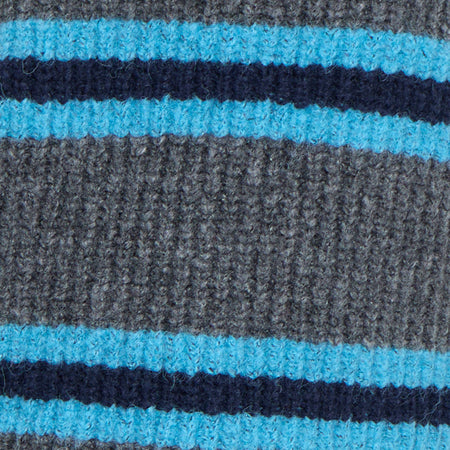 Lunet Knitted Jumper in Stripe Grey and Blue