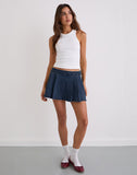 Image of Lupi Micro Skirt in Chambray Vintage Blue