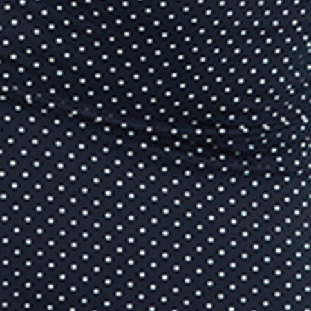 Luscian Plunge Mini Dress in Micro Polka Navy