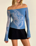 image of Lutana Top in Lumen Mesh Blue