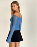 image of Lutana Top in Lumen Mesh Blue