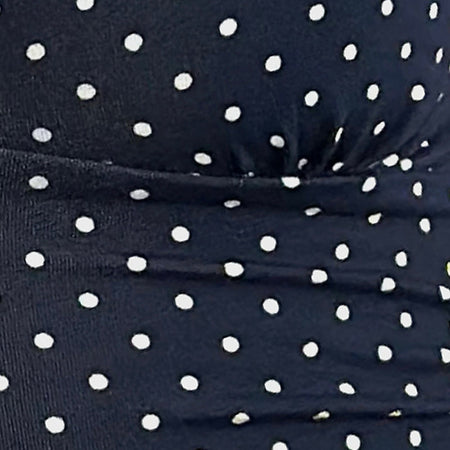 Lycia Plunge Top in Micro Polka Navy
