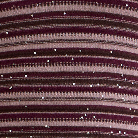 Lycia Plunge Top in Glitter Knit Striped Purple