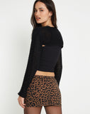 Image of Lidya Mini Skirt in Leopard Daze Brown