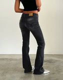 Image of Low Rise Flared Jeans in Extreme Black