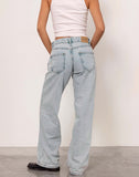 Image of Low Rise Parallel Jeans in 80s Light Blue Wash