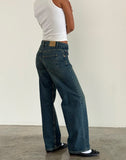 Image of Low Rise Parallel Jeans in Bright Blue