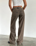 Image of Low Rise Parallel Jeans in Dark Sand