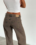 Image of Low Rise Parallel Jeans in Dark Sand