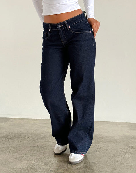 Image of Low Rise Parallel Jeans in Indigo