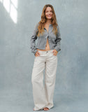 Image of Low Rise Parallel Jeans in Off White
