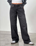 Image of Low Rise Parallel Jeans in Vintage Black