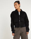 image of MA2 Jacket in Twill Suede Black