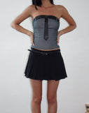 Image of Mabilis Bandeau Top in Satin Neck Tie Grey