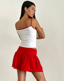 image of Maddy Mini Skirt in Red Knit