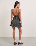 Image of Madira Top in Floral Embroidery Tailoring Charcoal