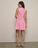 Image of Magare Mini Dress in Mini Gingham Peach