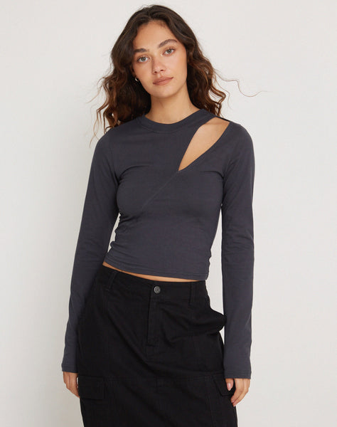 Image of Mague Long Sleeve Top in Ocean Storm