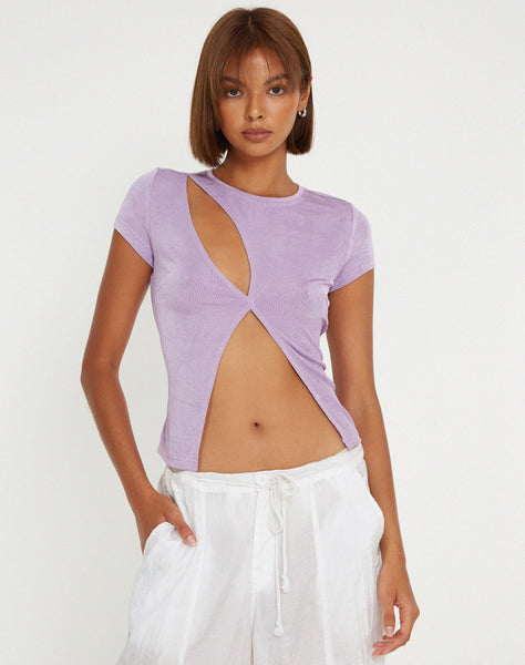 image of Maha Cutout Top in Lavender