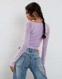 Image of Mahira Long Sleeve Top in Lilac