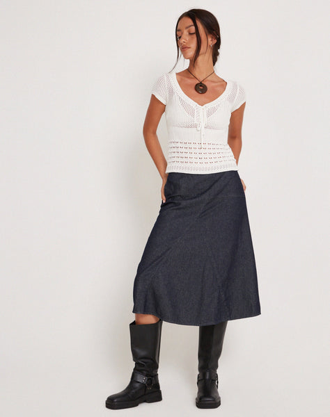 Image of Maika Knitted Top in Marshmallow