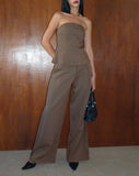 Image of Salisu Wide Leg Trouser in Tailoring Taupe