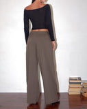 Image of Salisu Wide Leg Trouser in Tailoring Taupe