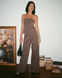 Image of Salisu Wide Leg Trouser in Tailoring Taupe