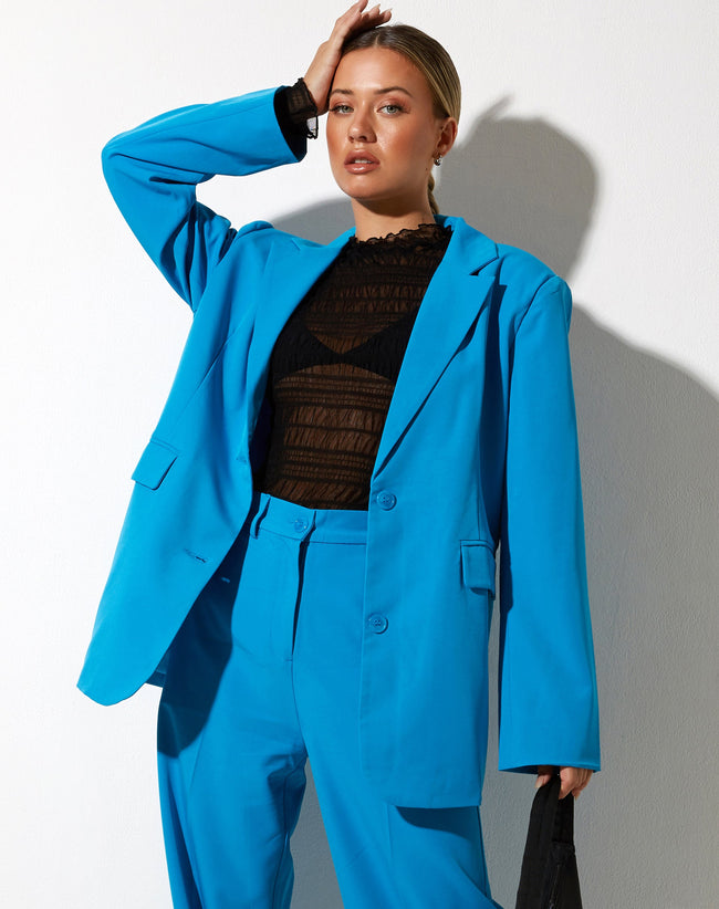 image of Maiwa Blazer in Tailoring Blue