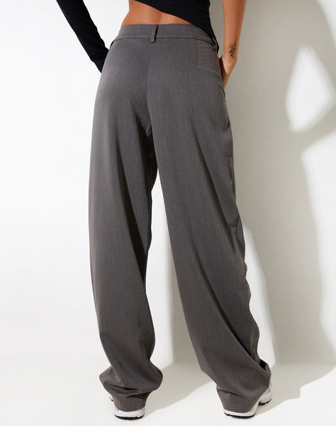 IMAGE OF Sakaria Wide Leg Trouser in Tailoring Charcoal