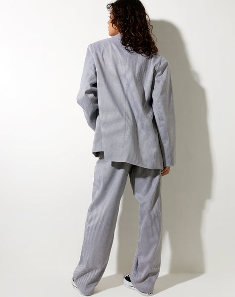 Image of Maiwa Blazer in Small Check Black Grey