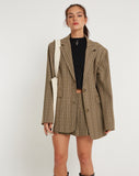 Image of Maiwa Blazer in Check Brown