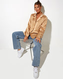 Image of Maiwa Blazer in Satin Golden Sand