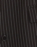 image of Maiwa Blazer in Pinstripe Black