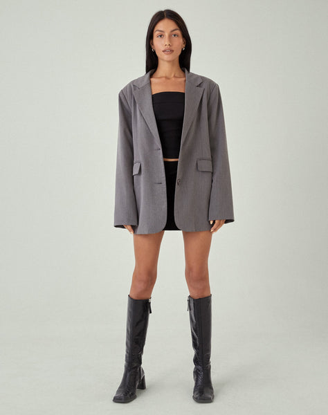 IMAGE OF Maiwa Blazer in Tailoring Charcoal