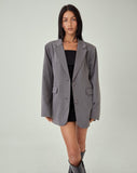 IMAGE OF Maiwa Blazer in Tailoring Charcoal