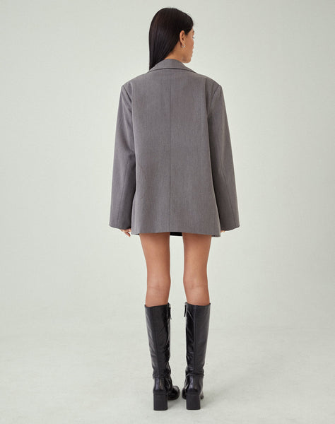 IMAGE OF Maiwa Blazer in Tailoring Charcoal